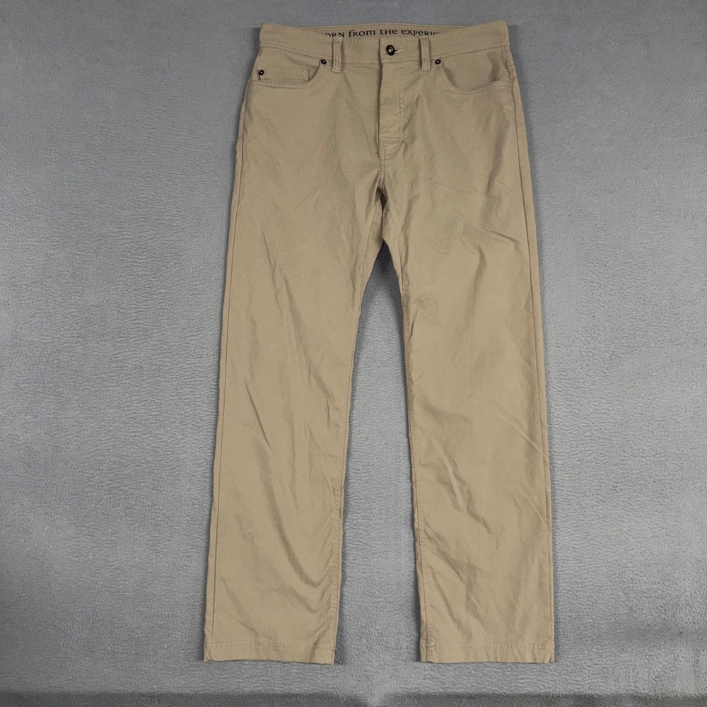 Prana Pants Mens 34x32 Brown Brion Slim Fit Stretch Nylon Blend Outdoor Hiking